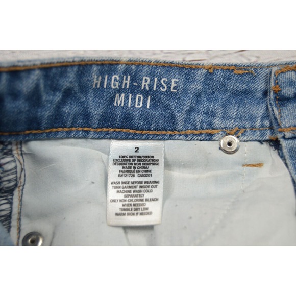 Bethany Mota Women's Juniors High Rise Jean Shorts Distressed Size 2 Pre-Owned - Picture 8 of 12